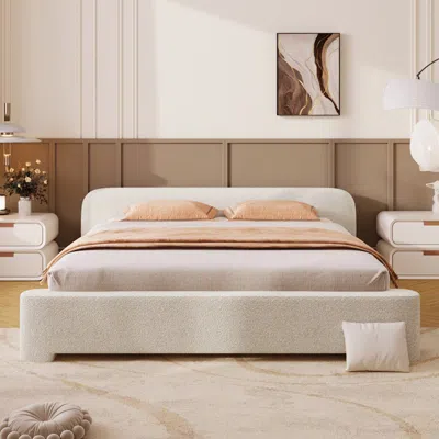 Streamdale Furniture Streamdale Boucle Upholstered Bed - Modern & Durable