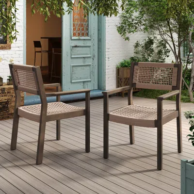 Streamdale Furniture Streamdale Braided Dining Chair (set Of 2)