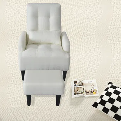 Streamdale Furniture Streamdale Brand New Modern Design Living Room Cream Recliner Soft Cozy Sofa In Gray