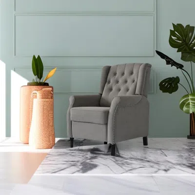 Streamdale Furniture Streamdale Brand New Recliner Sofa Light Cozy Soft Living Room Sofa Chair In Gray