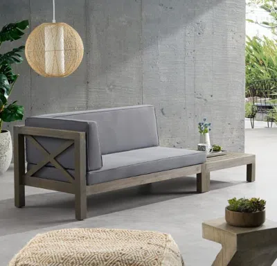 Streamdale Furniture Streamdale Brava X-back Corner Bench-l With Coffee Table