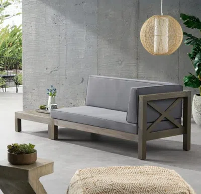 Streamdale Furniture Streamdale Brava X-back Corner Bench-r With Coffee Table