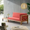 Streamdale Furniture Streamdale Brava X-back Corner Bench-r With Coffee Table, Red