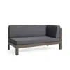 Streamdale Furniture Streamdale Brava X-back Right Corner Bench, Dark Grey