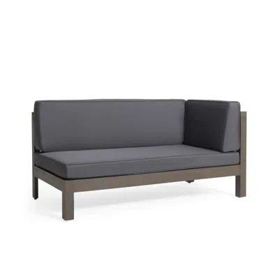 Streamdale Furniture Streamdale Brava X-back Right Corner Bench, Dark Grey