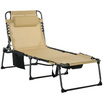 Streamdale Furniture Streamdale Breathable Mesh Sun Lounger With Adjustable Backrest And Storage