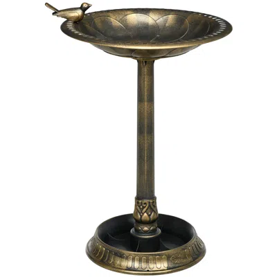 Streamdale Furniture Streamdale Bronze 28" Antique Bird Bath & Flower Planter