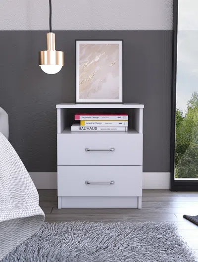 Streamdale Furniture Streamdale Brookline 2-drawer 1-shelf Rectangle Nightstand Light Oak