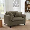 Streamdale Furniture Streamdale Brown Corduroy Accent Chair