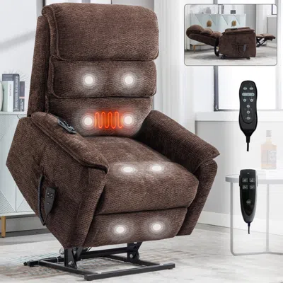 Streamdale Furniture Streamdale Brown Electric Signature Massage Recliner