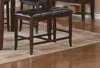 Streamdale Furniture Streamdale Brown Faux Leather Counter Height Bench