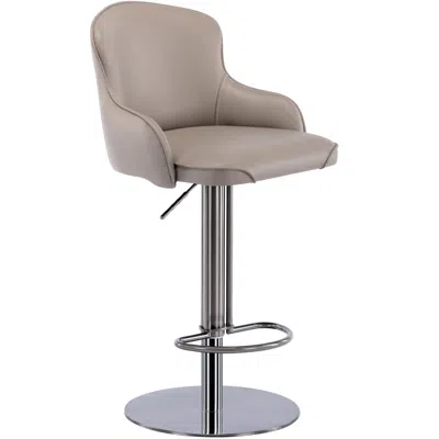 Streamdale Furniture Streamdale Brown Swivel Adjustable Height Bar Stool