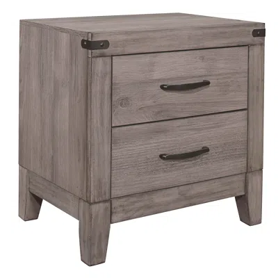 Streamdale Furniture Streamdale Brownish Gray Finish 1 Piece Nightstand Melamine Laminate 2x