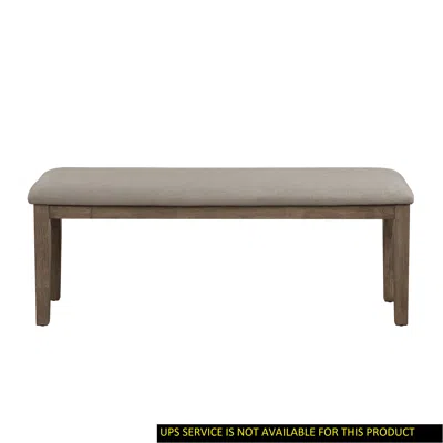 Streamdale Furniture Streamdale Brushed Brown Bench With Fabric Upholstery