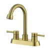 Streamdale Furniture Streamdale Brushed Gold 4" Centerset Bath Faucet In Gold