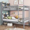 Streamdale Furniture Streamdale Bunk Bed Twin, Shelves, Rubber Wood, Converts To 2