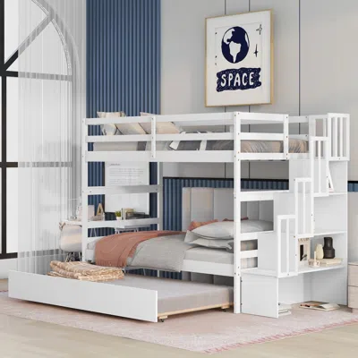 Streamdale Furniture Streamdale Bunk Beds Twin Over Twin Stairway Storage Function