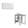 Streamdale Furniture Streamdale Burlingame 2-piece Kitchen Set: Island And Upper Cabinet