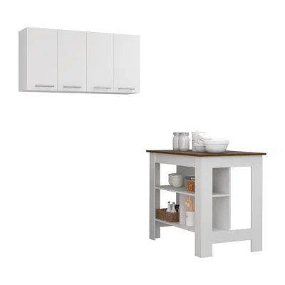 Streamdale Furniture Streamdale Burlingame 2-piece Kitchen Set: Island And Upper Cabinet