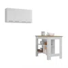 Streamdale Furniture Streamdale Burlingame 5 Shelf 4 Door Kitchen Set, Light Oak
