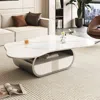 Streamdale Furniture Streamdale Butterfly Coffee Table - Sintered Stone Top, Storage & Drawer In White
