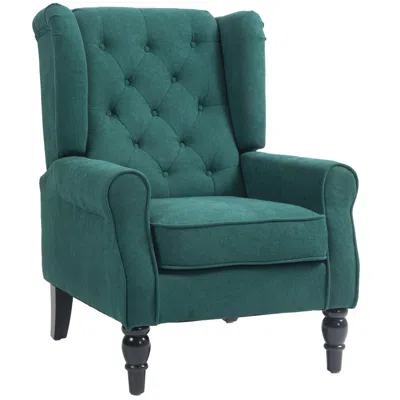 Streamdale Furniture Streamdale Button-tufted Accent Chair With High Wingback, Rounded Cushioned Armrests And Thick Padde