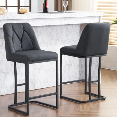 Streamdale Furniture Streamdale Button-tufted Bar Stool Set (2)