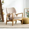 Streamdale Furniture Streamdale Button-tufted Club Chair With Birch Wood Legs For Mid-century Modern Decor