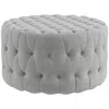 Streamdale Furniture Streamdale Button Tufted Ottoman Foot Stool With Velvet-feel Upholstery