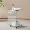 Streamdale Furniture Streamdale C-shaped Glass Side & End Table, Tempered Glass End Table Small Table