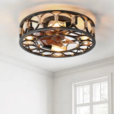 Streamdale Furniture Streamdale Caged Ceiling Fan With Lights And Remote In Multi