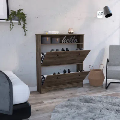 Streamdale Furniture Streamdale Calgary Shoe Rack In Brown
