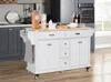 Streamdale Furniture Streamdale Cambridge Natural Wood Top Kitchen Island With Storage