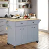 Streamdale Furniture Streamdale Cambridge Wood Top Kitchen Island With Storage 0001