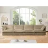 Streamdale Furniture Streamdale Camel Corduroy Slipcovered 4-seater Sofa