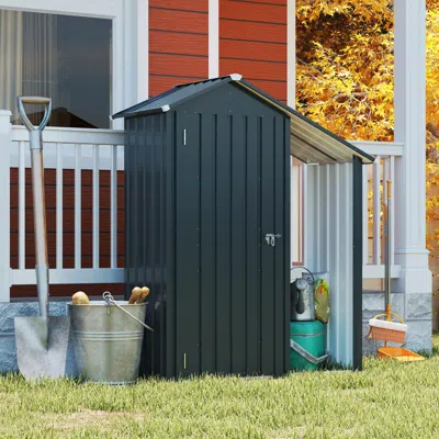 Streamdale Furniture Streamdale Campcraft Galvanized Iron Garden Shed, Waterproof, Compact, Easy Assembly.