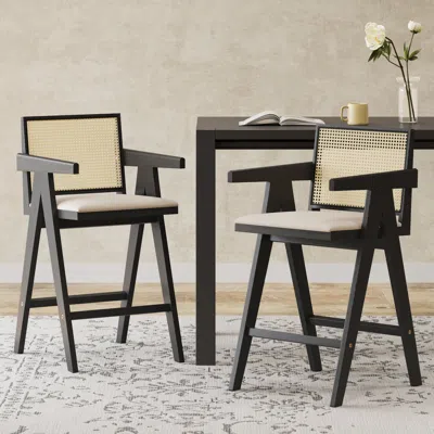 Streamdale Furniture Streamdale Cane Back Bar Stool