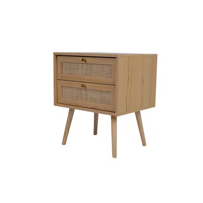 Streamdale Furniture Streamdale Caned Nightstand Modern, Durable, Easy Assembly