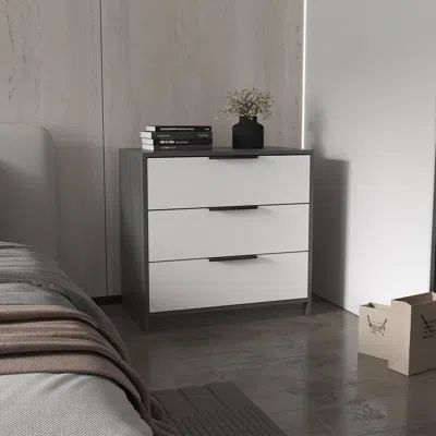 Streamdale Furniture Streamdale Cannon 3-drawer Dresser Smokey Oak And White