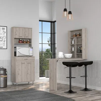 Streamdale Furniture Streamdale Canyon 4-piece Kitchen Set: Pantry, Table, 1 Drawer