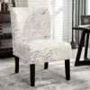 Streamdale Furniture Streamdale Capa English Letter Print Fabric Armless Contemporary Accent Chair