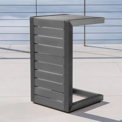 Streamdale Furniture Streamdale Cape Coral Alu C-shaped Table Grey