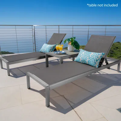 Streamdale Furniture Streamdale Cape Coral Kd Chaise Lounge Gry(mp2)(set Of 2)