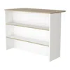 Streamdale Furniture Streamdale Capwell 3-tier Shelf Kitchen Island White And Light Pine