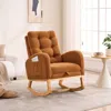 Streamdale Furniture Streamdale Caramel Rocking Chair With Footrest