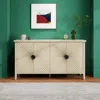 Streamdale Furniture Streamdale Carved 4 Door Sideboard Buffet Cabinet In White