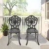 Streamdale Furniture Streamdale Cast Aluminum Patio Dining Chair 2pcs With Frame