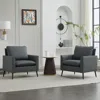Streamdale Furniture Streamdale Cat Paw Gray Leather Sofa 2pc Set In Gray