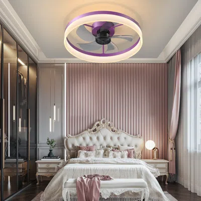 Streamdale Furniture Streamdale Ceiling Fans With Lights Dimmable Led Embedded Installation Of Thin