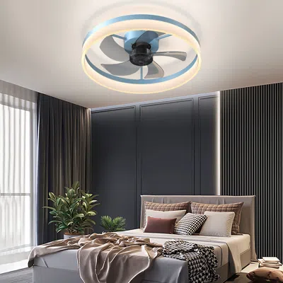 Streamdale Furniture Streamdale Ceiling Fans With Lights Dimmable Led Embedded Installation Of Thin